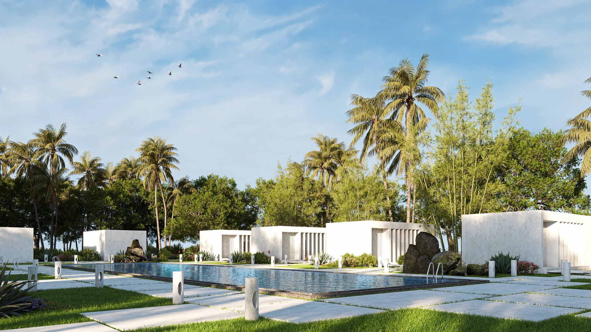 Balesin Island Club — pool side view.