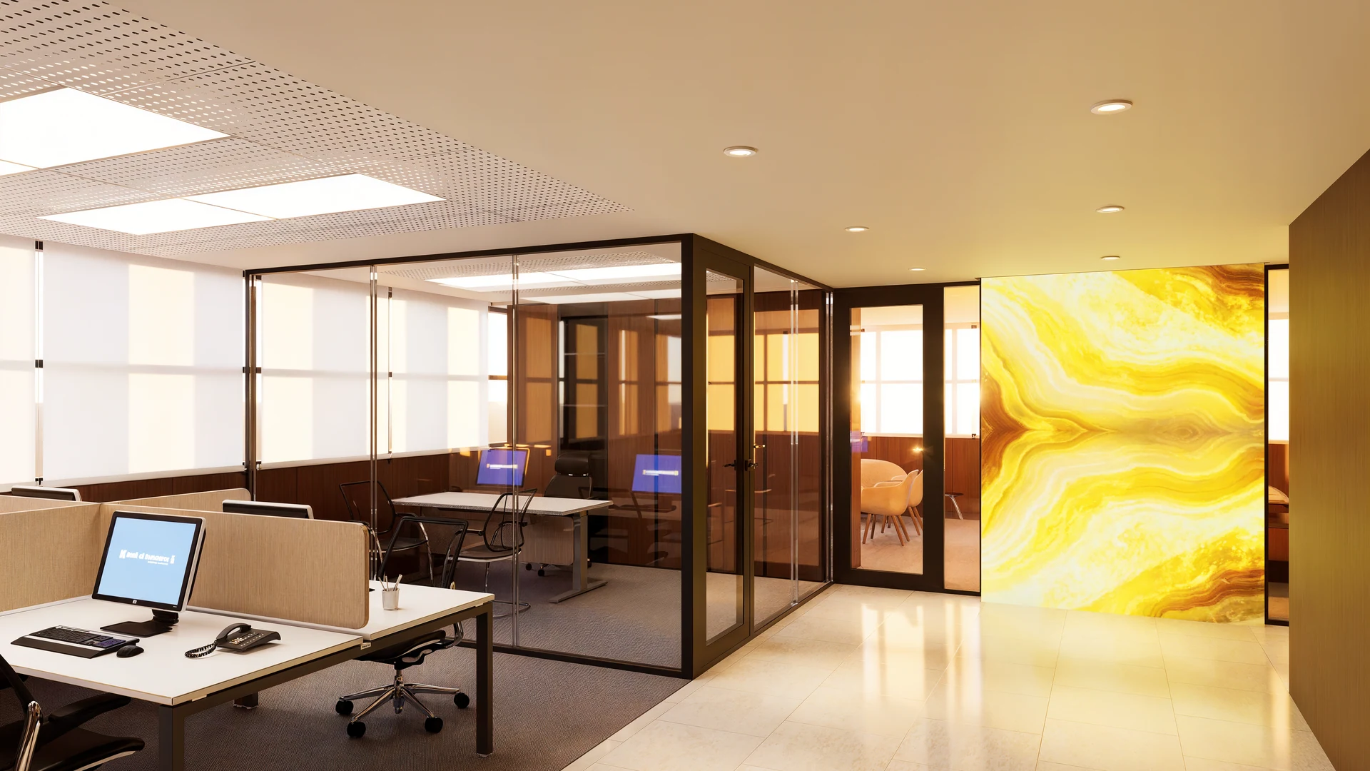 Bank of Commerce Executive Floor — executive office view.