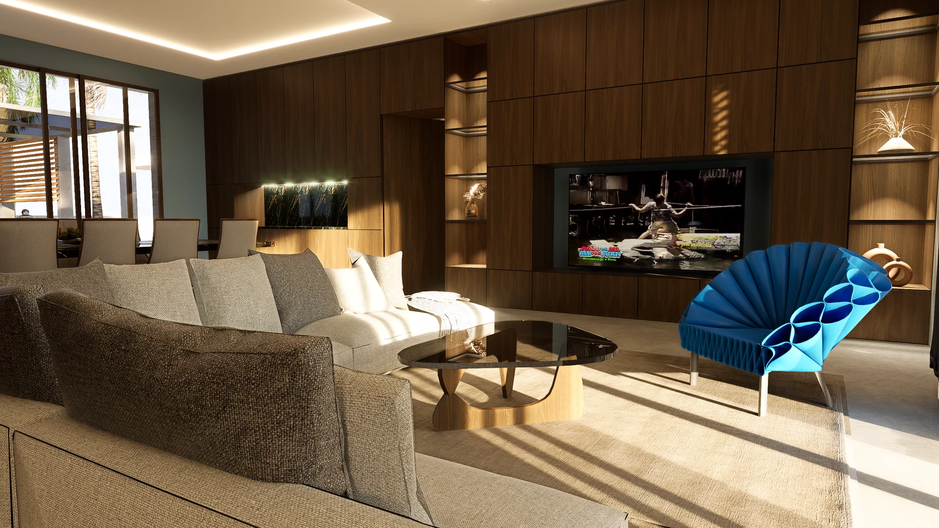 Gonzalez Residence — living area view.
