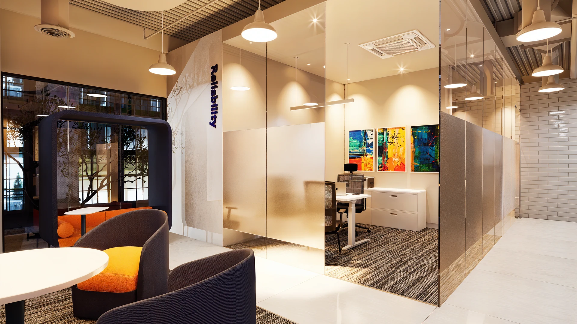 TOPBANK — office view.